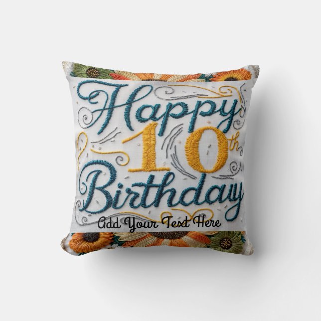 10th Birthday Gifts Perfect 10-Digit Throw Pillow! Cushion (Front)