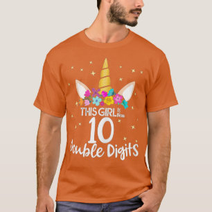 10th Birthday Gifts This Girl Is Now 10 Double Di T-Shirt