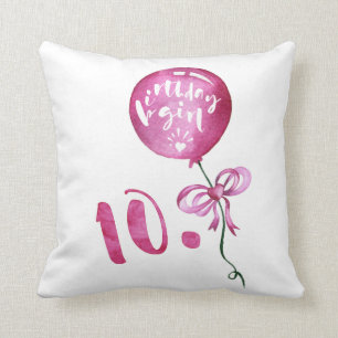 10th Birthday Girl, Anniversary Girls Gifts Cushion