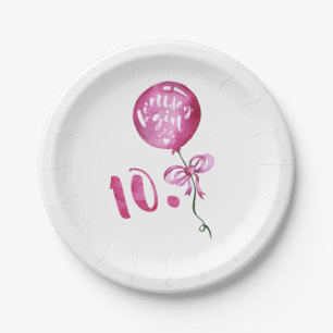 10th Birthday Girl, Anniversary Girls Gifts Paper Plate