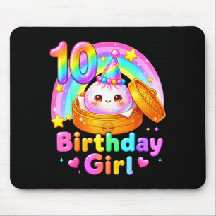 10th birthday girl dumpling kawaii pastel anime 10 mouse mat