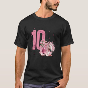 10th Birthday Girl Horse Lover Cowgirl 10 Years Ol T-Shirt