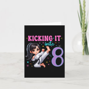 10th Birthday Girl-martial Arts Party Karate Taekw Card