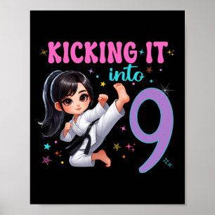 10th Birthday Girl-martial Arts Party Karate Taekw Poster