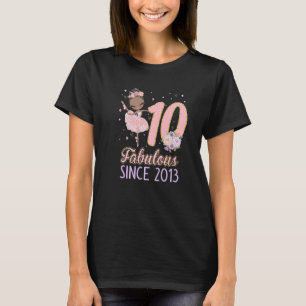10th Birthday Girl Outfit Ballerina Dancer Ballet  T-Shirt