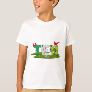 10th Birthday Golf Theme 10 Year Old Kids Sport Pa T-Shirt
