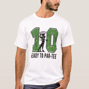 10Th Birthday Golfer Boy Ten Year Old Golf Player T-Shirt