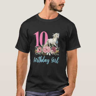 10th Birthday Horse 10 Years Ten Finally 10 Birthd T-Shirt