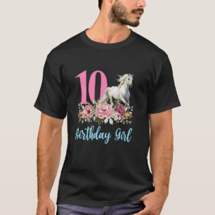 10th Birthday Horse 10 Years Ten Finally 10 Birthd T-Shirt