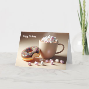 10th Birthday Hot Cocoa And Doughnut Card