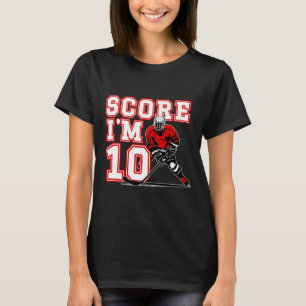 10th Birthday Ice Hockey Boy Ten Year Old Ice Hock T-Shirt