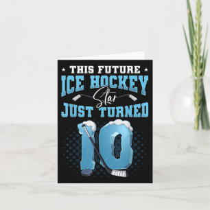10th Birthday Ice Hockey  Card