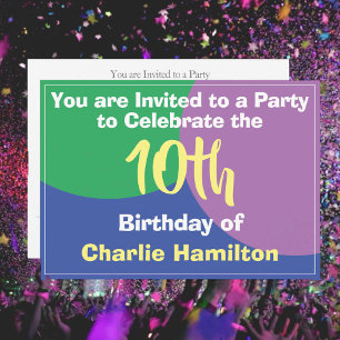 10th Birthday Invitation