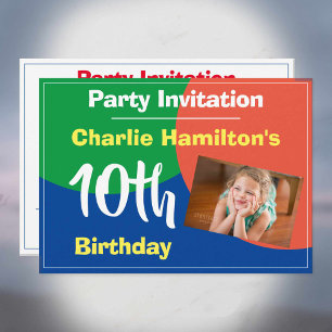 10th Birthday Invitation with Photo