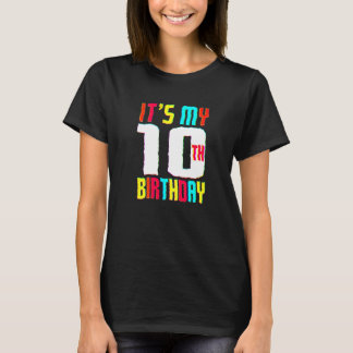 10th Birthday It's My 10th Birthday 10 Year Old Bi T-Shirt