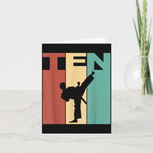 10th Birthday Karate Taekwondo Theme 10 Year Old Card