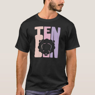 10Th Birthday Leo Lion Zodiac Retro Girl 10 Years T-Shirt