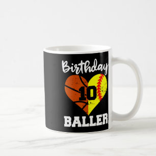 10th Birthday Ller Funny 10 Year Old Softll Sketll Coffee Mug