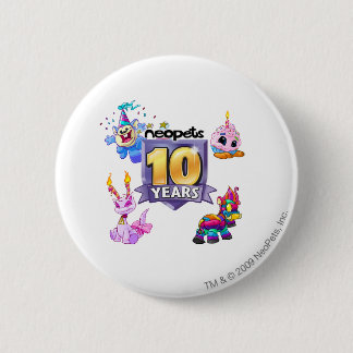 10th Birthday Logo 6 Cm Round Badge