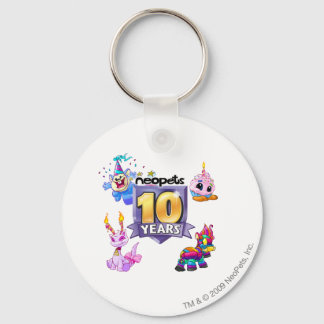 10th Birthday Logo Key Ring