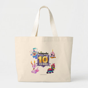 10th Birthday Logo Large Tote Bag