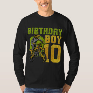 10th Birthday Motocross Dirt Bike 10 Years Old Vin T-Shirt