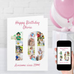 10th Birthday Number 10 Photo Collage Card<br><div class="desc">Personalised 10th Birthday Card with photo collage in the shape of the number 10. The template is set up for you to add your pictures, which will be displayed in a mixture of portrait, landscape and square formats to give you plenty of flexibility in placing your favotire photos. You can...</div>