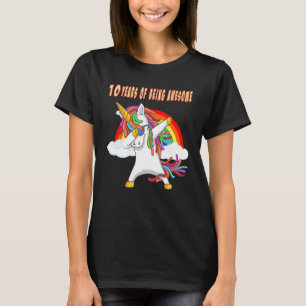 10th Birthday Outfit Awesome Dabbing Unicorn T-Shirt