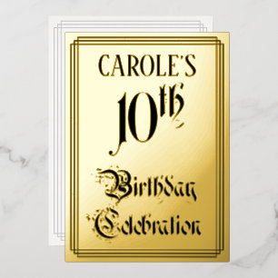 10th Birthday Party — Elegant Script + Custom Name