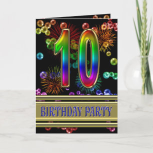 10th Birthday party Invitation