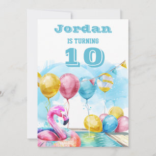 10th Birthday Party Invitation