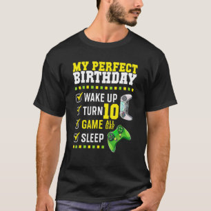 10th Birthday Party Perfect For Gamer 10 Years T-Shirt