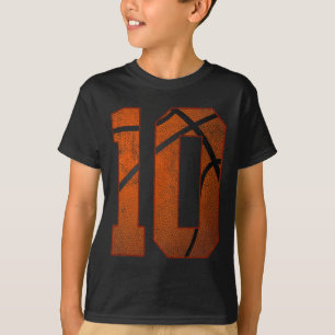 10th Birthday Party Ten 10 Year Old Basketball Bda T-Shirt