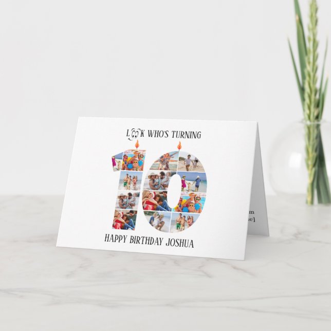 10th Birthday Photo Card (Front)