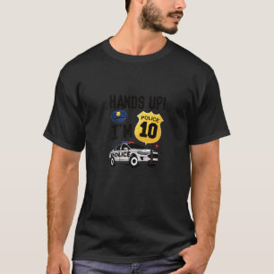 10th Birthday Policeman Boy Ten Year Old Police Of T-Shirt
