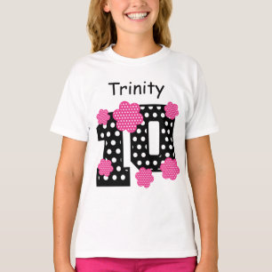 10th Birthday Polka Dots Custom Name V06 T-Shirt