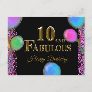 10th Birthday Postcard