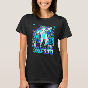 10th Birthday Rainbow 10 Year Old Dabbing Unicorn  T-Shirt