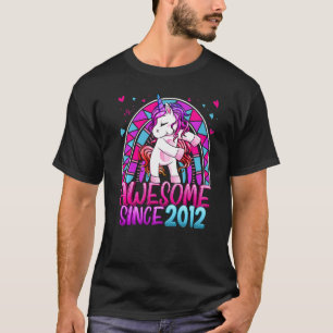 10th Birthday Rainbow 10 Year Old Flossing Unicorn T-Shirt