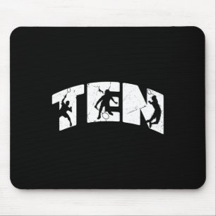 10th Birthday Retro Badminton 10 Years Old Boy Gir Mouse Mat