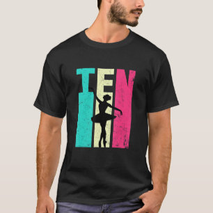 10th Birthday Retro Ballet Dancer 10 Years Old Bir T-Shirt
