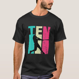 10Th Birthday Retro Baseball Lovers 10 Years Old B T-Shirt