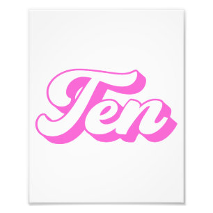 10th Birthday Retro Girl Photo Print