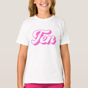10th Birthday Retro Girl T-Shirt