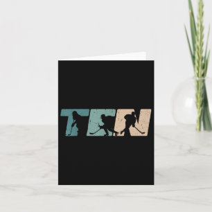 10th Birthday Retro Ice Hockey 10 Years Old Boy Gi Card