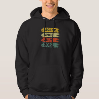 10th Birthday Retro Vintage Legend Since July 2012 Hoodie