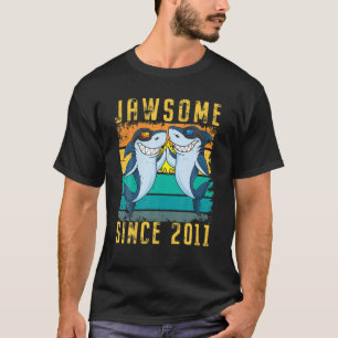 10Th Birthday Shark 10 Year Old Jawsome Since 2011 T-Shirt