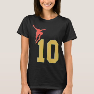 10th Birthday Skateboard Lovers Skater 10 Years Ol T-Shirt