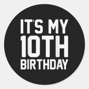 10th Birthday Soccer Player Boy Party Celebration Classic Round Sticker