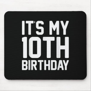 10th Birthday Soccer Player Boy Party Celebration Mouse Mat